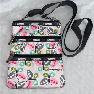 Lesportsac 3-ZIP Butterfly Crossbody